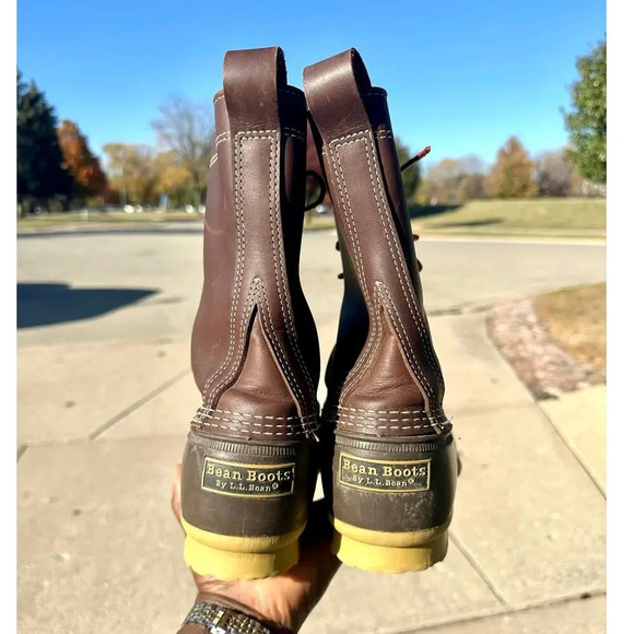 L.L. Bean 10” Leather Hunting Boots Women’s Size 10 - Picture 9 of 13